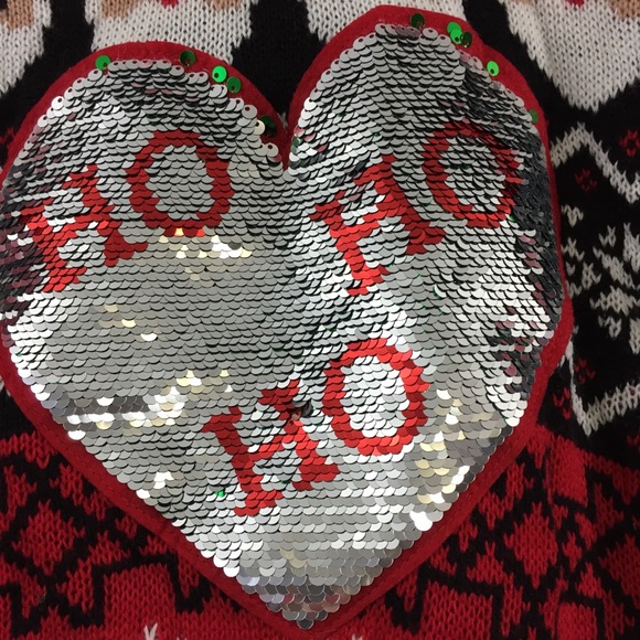 No Boundaries Knitted Red Santa Sweater - Picture 3 of 9